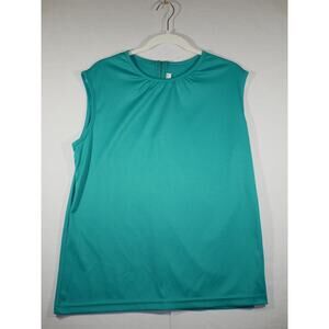 Vintage Vicki Waynes Shirt Womens Tank Top Sleeveless Size 16 Back Zip